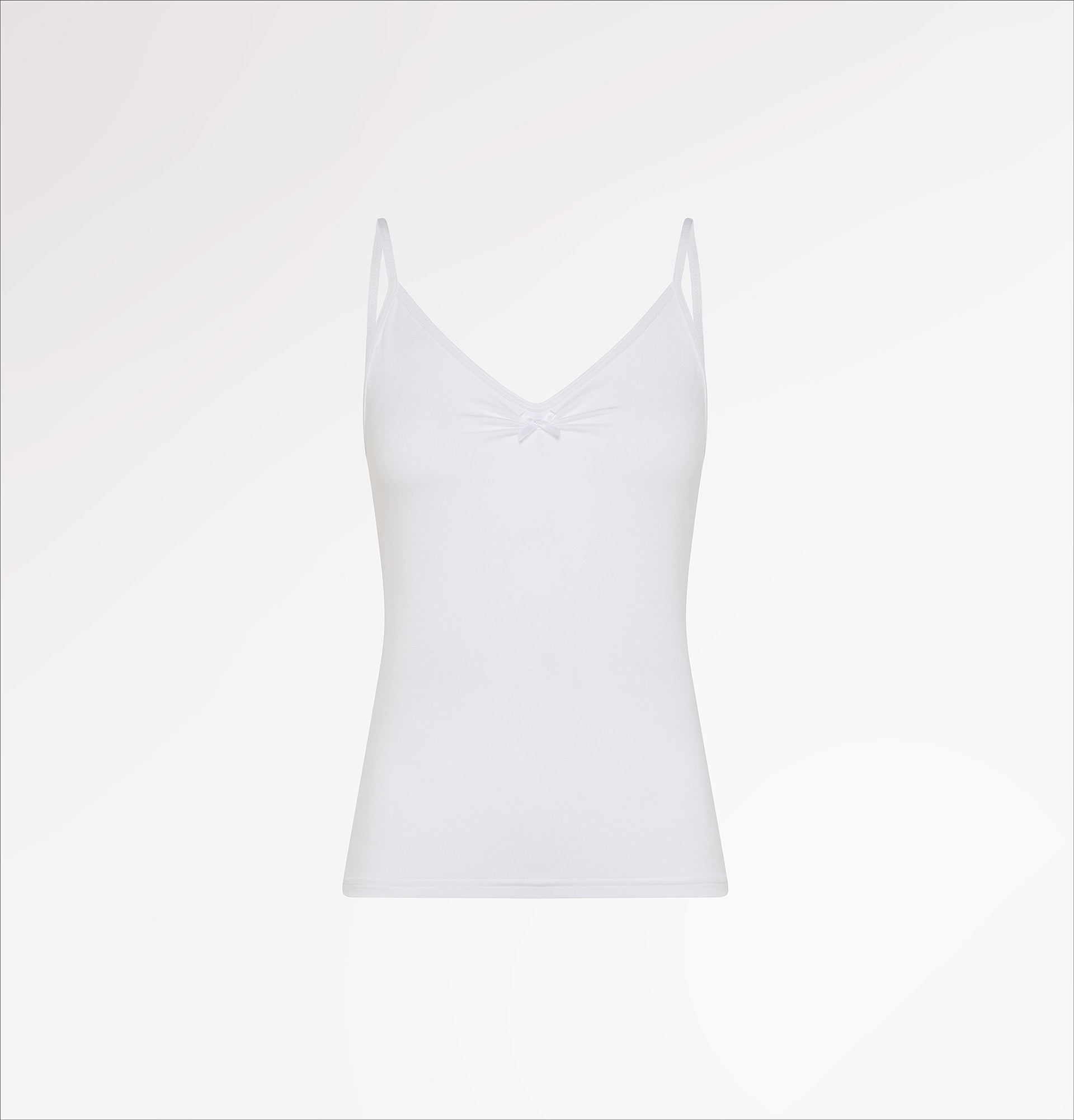 V-neck tank top with thin straps in TENCEL™