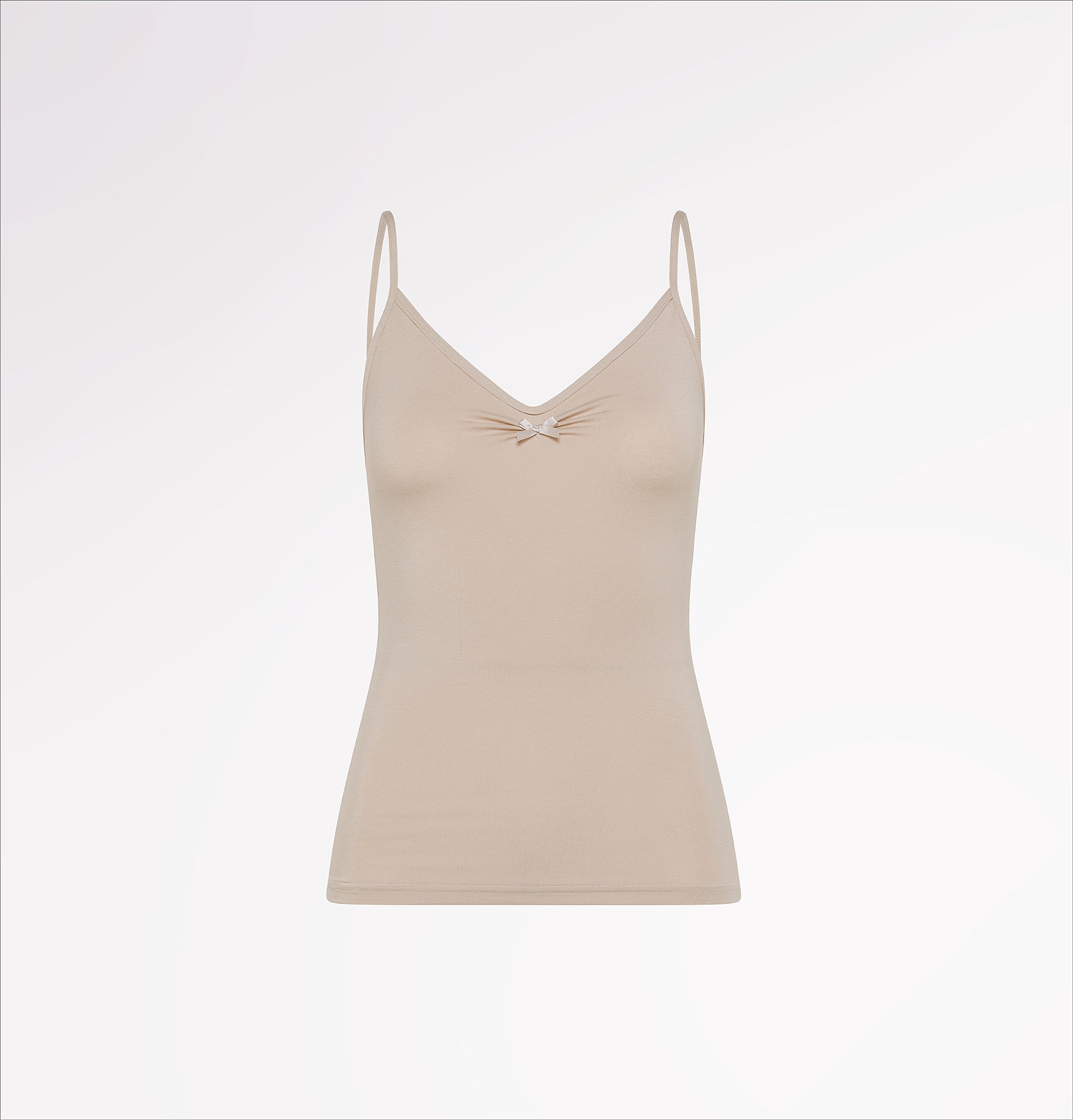 V-neck tank top with thin straps in TENCEL™
