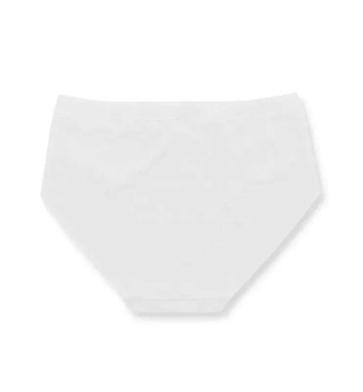 Laser cut high-waisted briefs in natural fabric