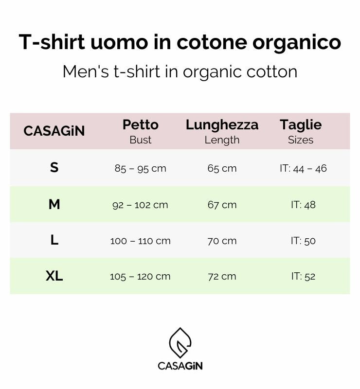Round-neck men's T-Shirt in GOTS Organic Cotton