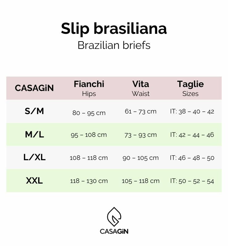 Slip brasiliana in tessuto naturale