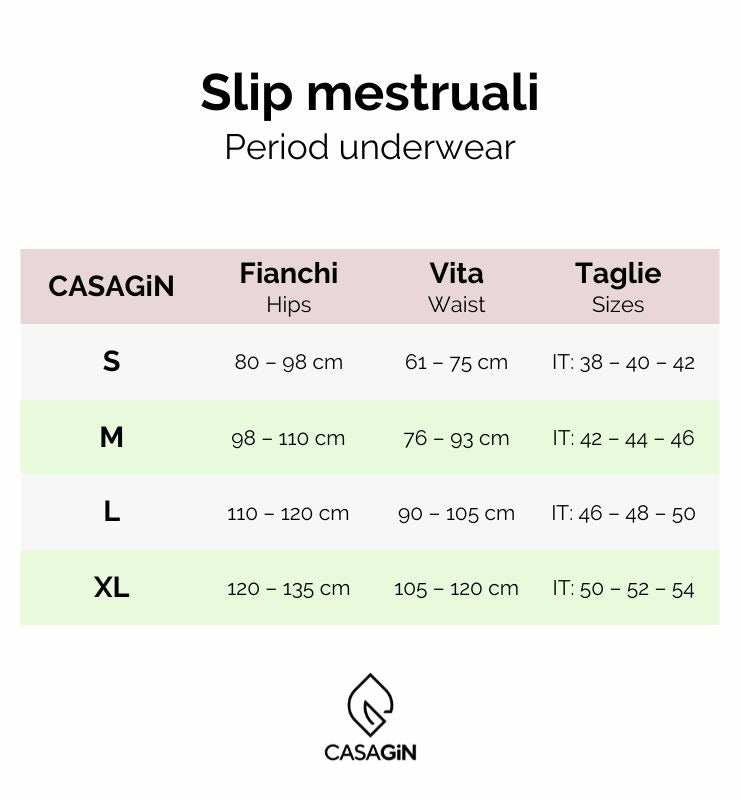 Menstrual briefs in GOTS organic cotton and eucalyptus fibre