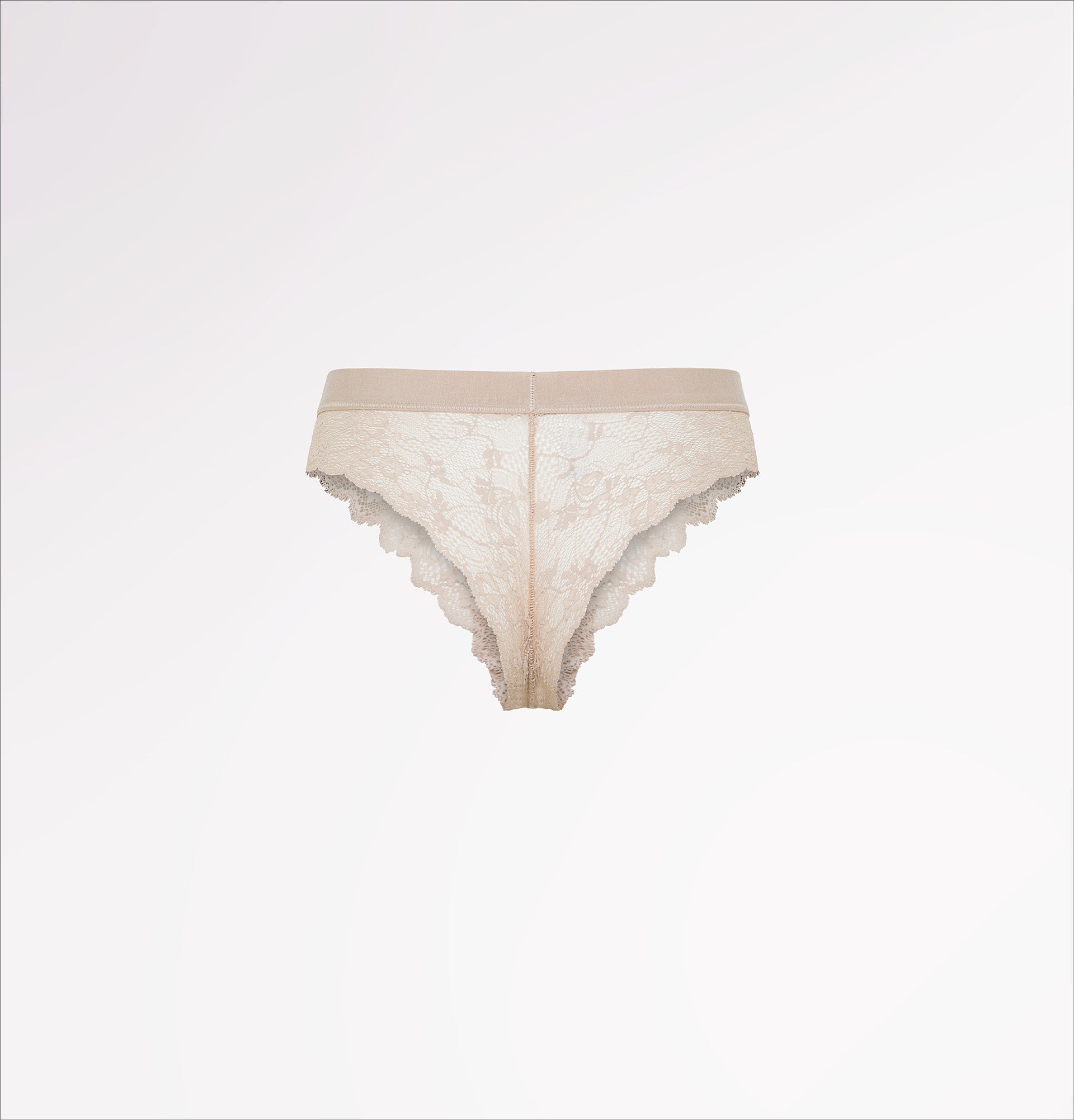 Brazilian briefs in natural fabric and lace