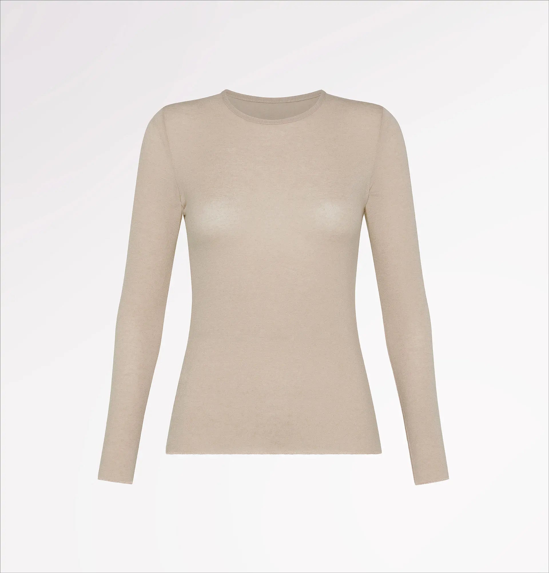 Long-sleeved TENCEL™ cashmere crew-neck sweater