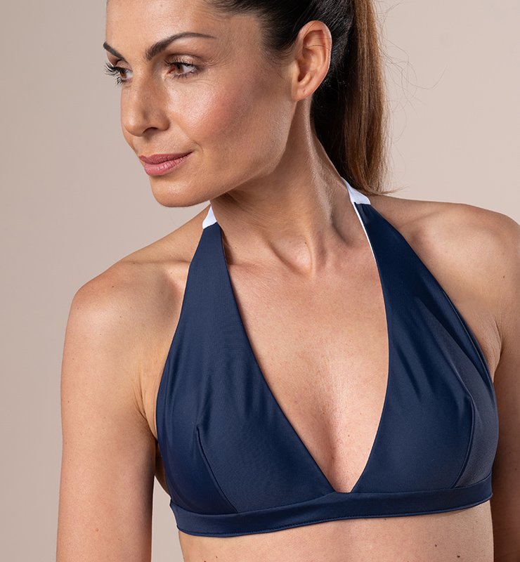 American eco bikini top in ECONYL® regenerated nylon | Double sided (available in S) 