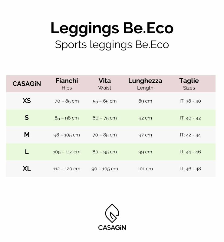 Be.Eco leggings in ECONYL® regenerated nylon